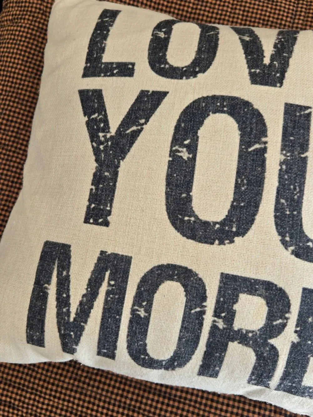 Love you More Pillow -- Like New